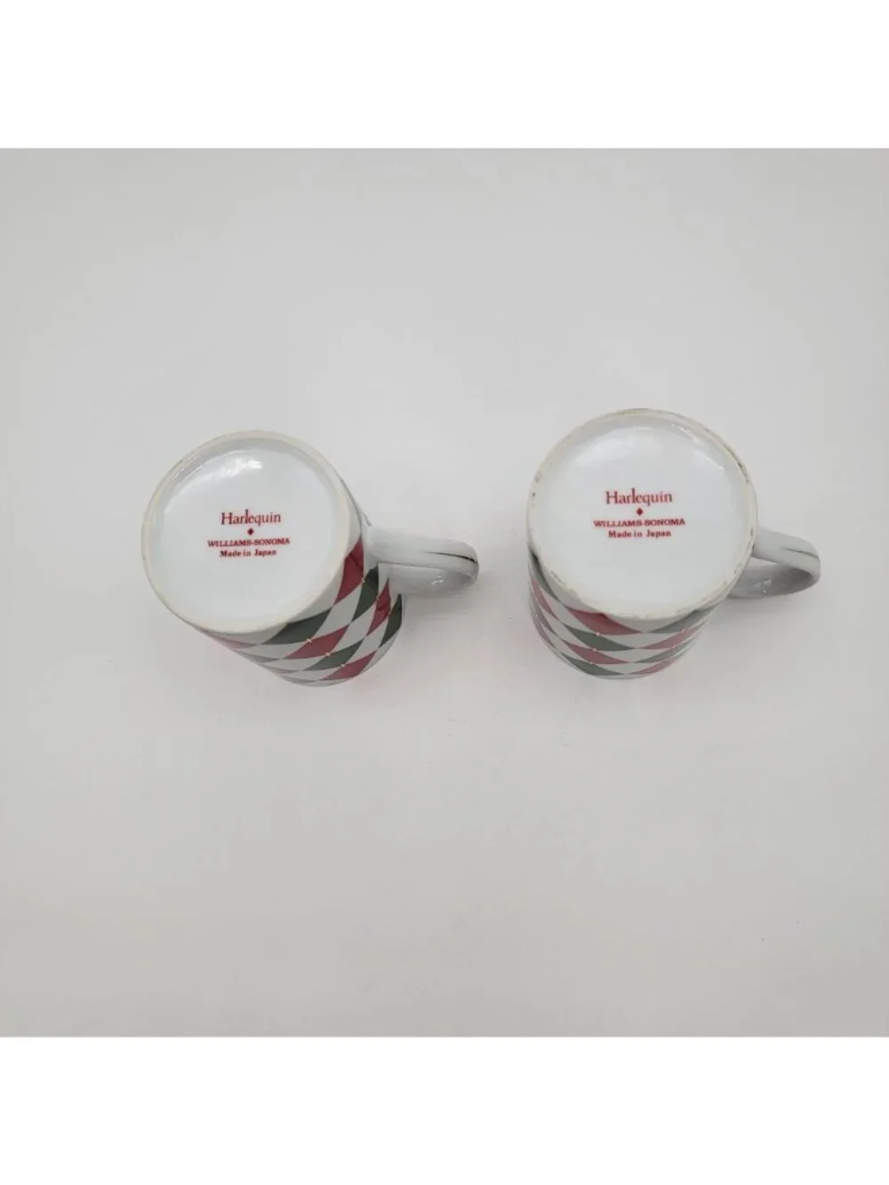 Williams Sonoma Harlequin Porcelain Mugs